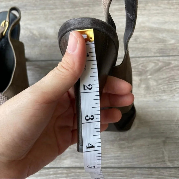 Henry Beguelin Snakeskin Embossed Leather Peep Toe Wood Heel Platform Sandals - Picture 12 of 14